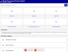 Tablet Screenshot of kitchenequipmentsmanufacturer.in